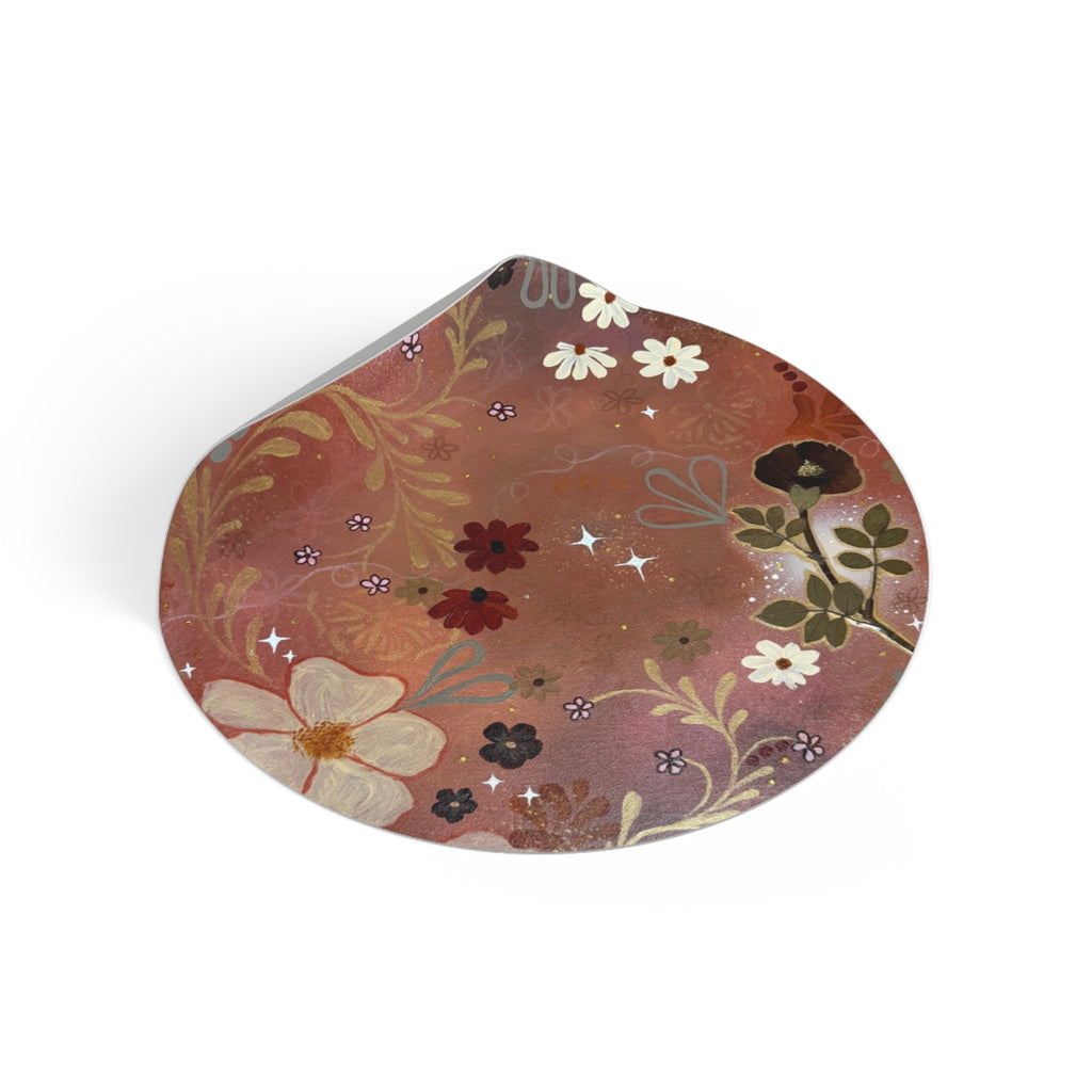 In Full Bloom Round Vinyl Sticker