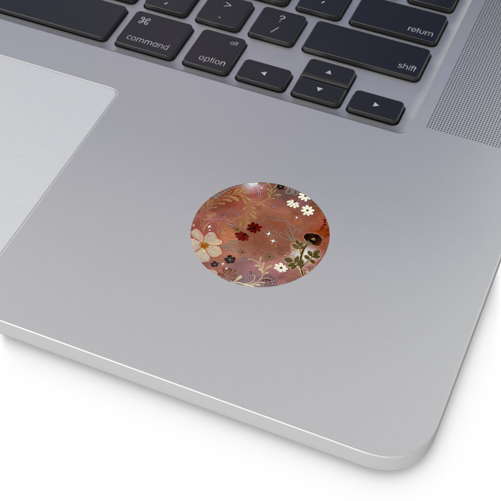In Full Bloom Round Vinyl Sticker
